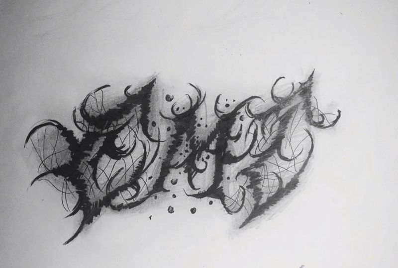 CMT纹身图片_花体字纹身图案