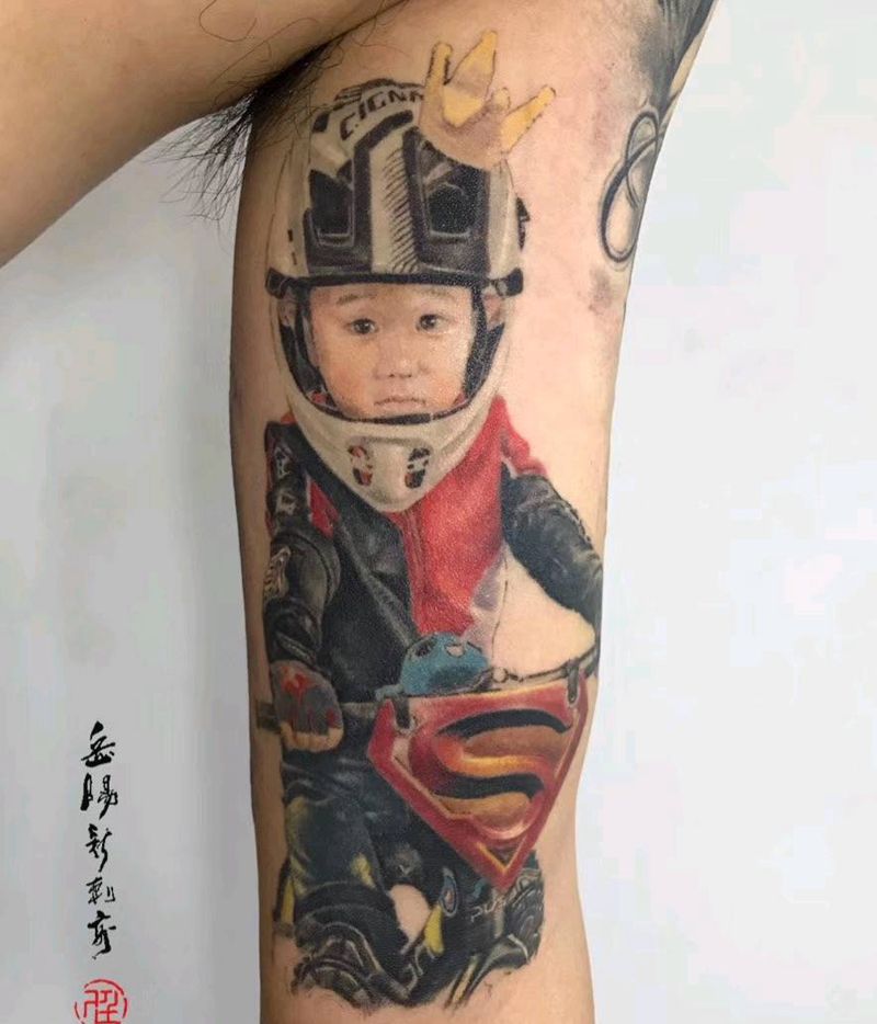 肖像纹身图片_手臂欧美写实纹身图案