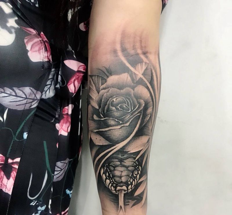 写实包小臂纹身图片