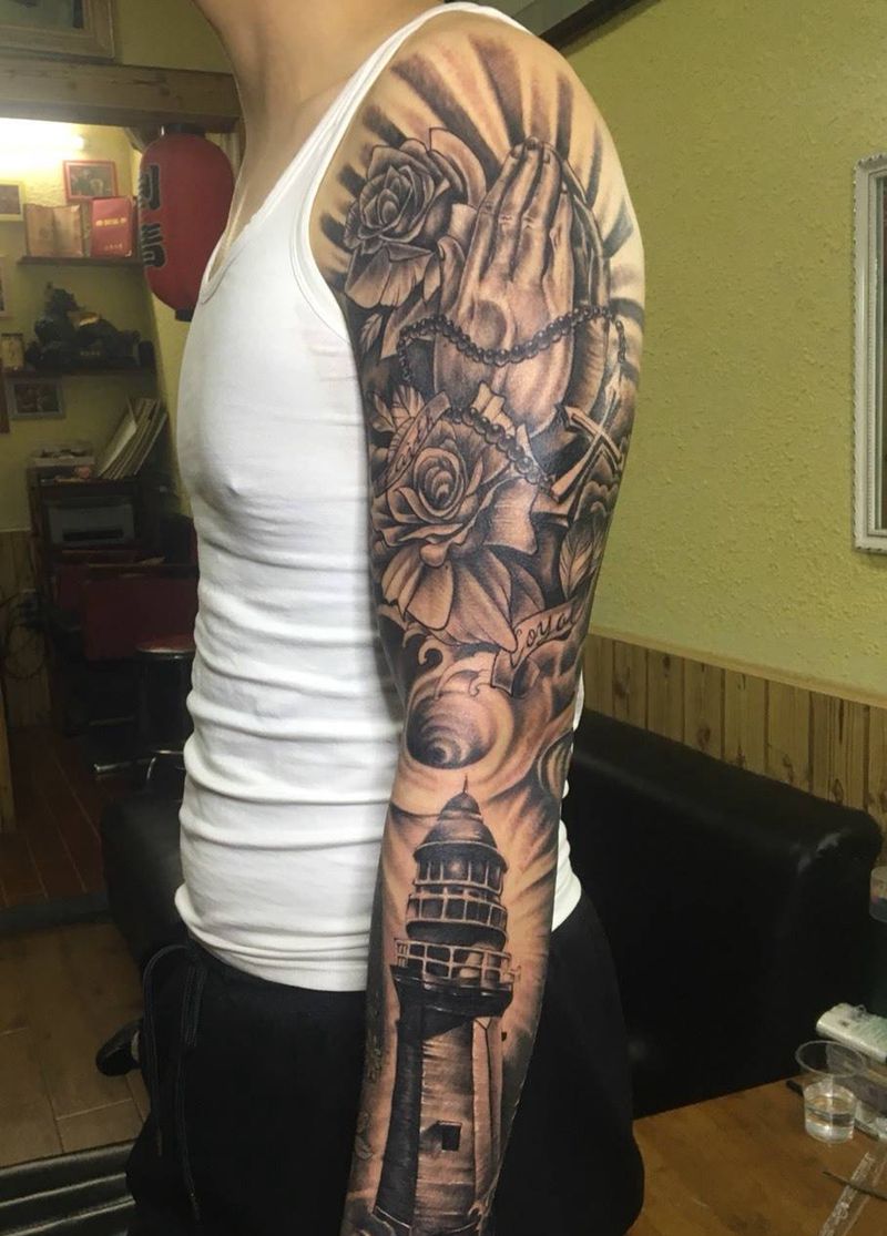 欧美花臂。纹身图片