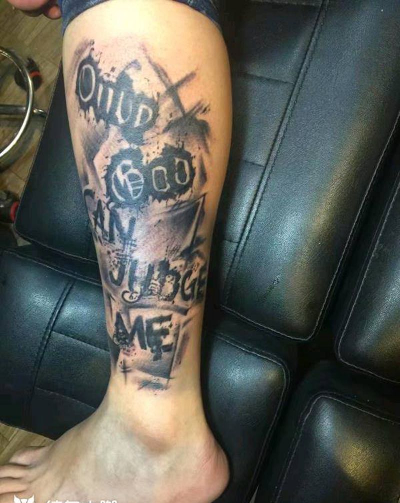 个性英文字体纹身图片