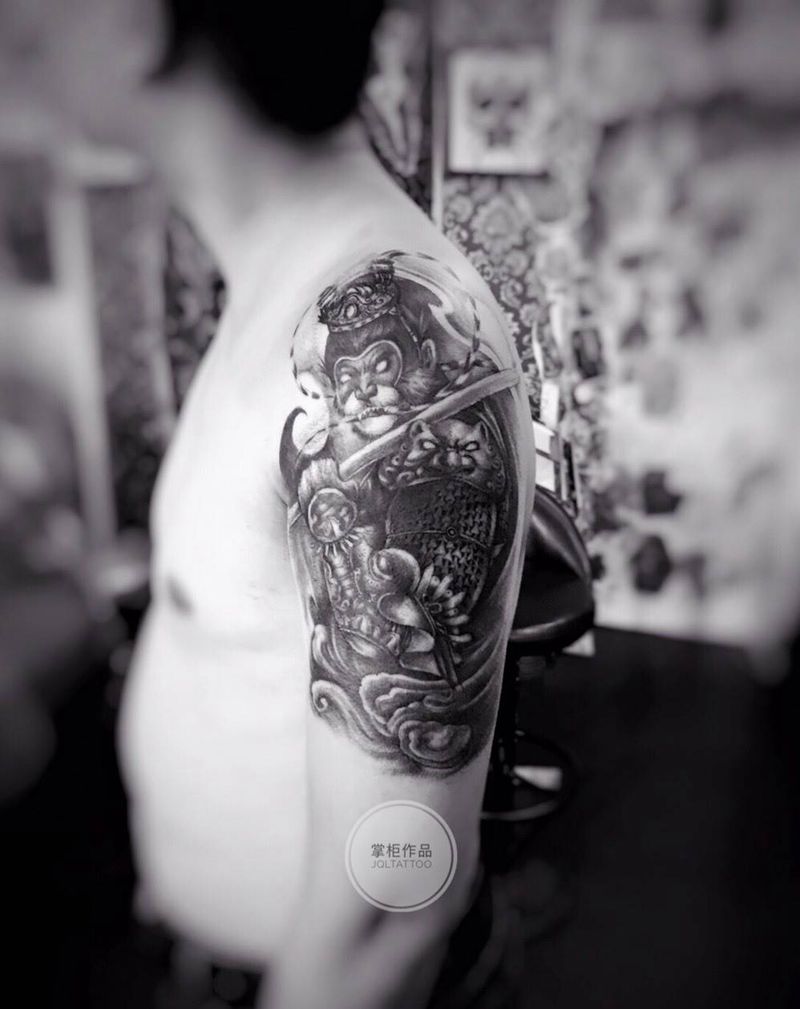 完成纹身图片_成品手臂手部习俗传统写实人物鬼神纹身图案