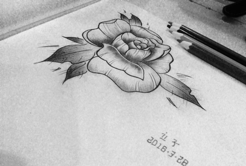 花呀花纹身图片_手稿成品颈部胸部背部手臂手部清新植物静物纹身图案