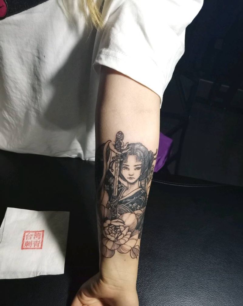 现代艺伎2纹身图片_手臂纹身图案