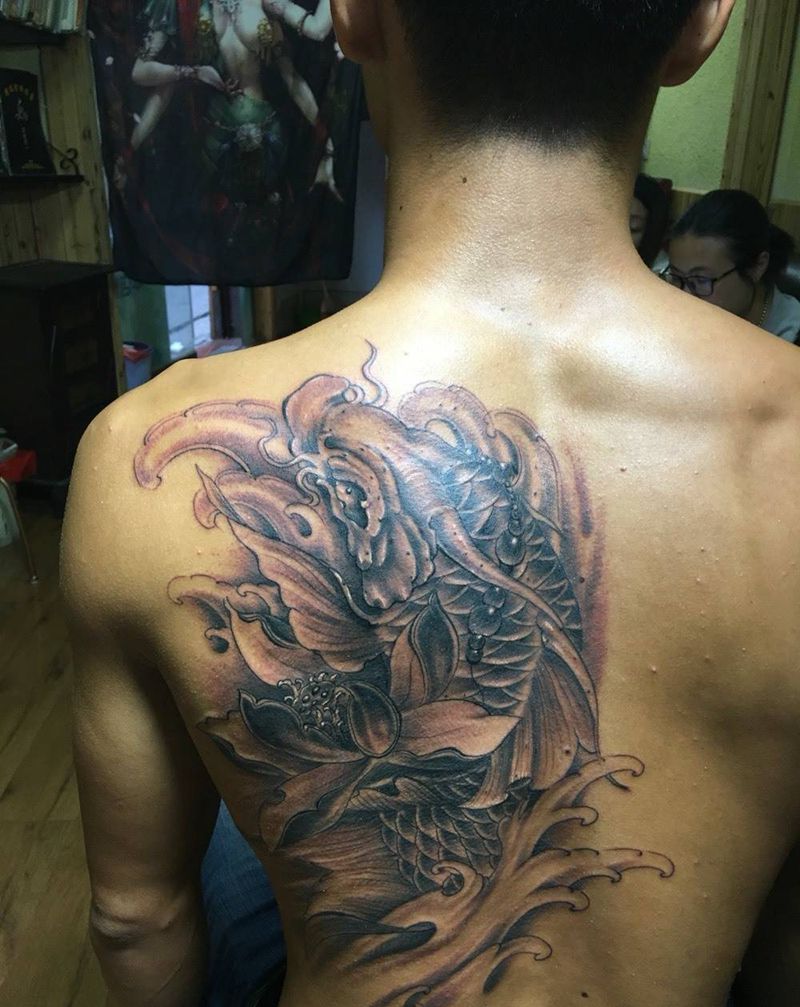 龙鱼纹身纹身图片