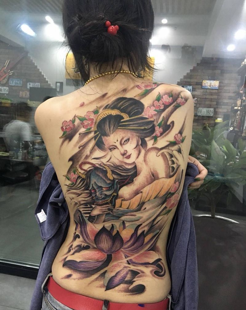 艺妓。。。。。纹身图片