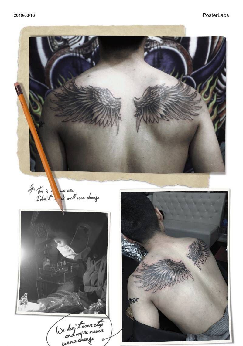 翅膀纹身图片