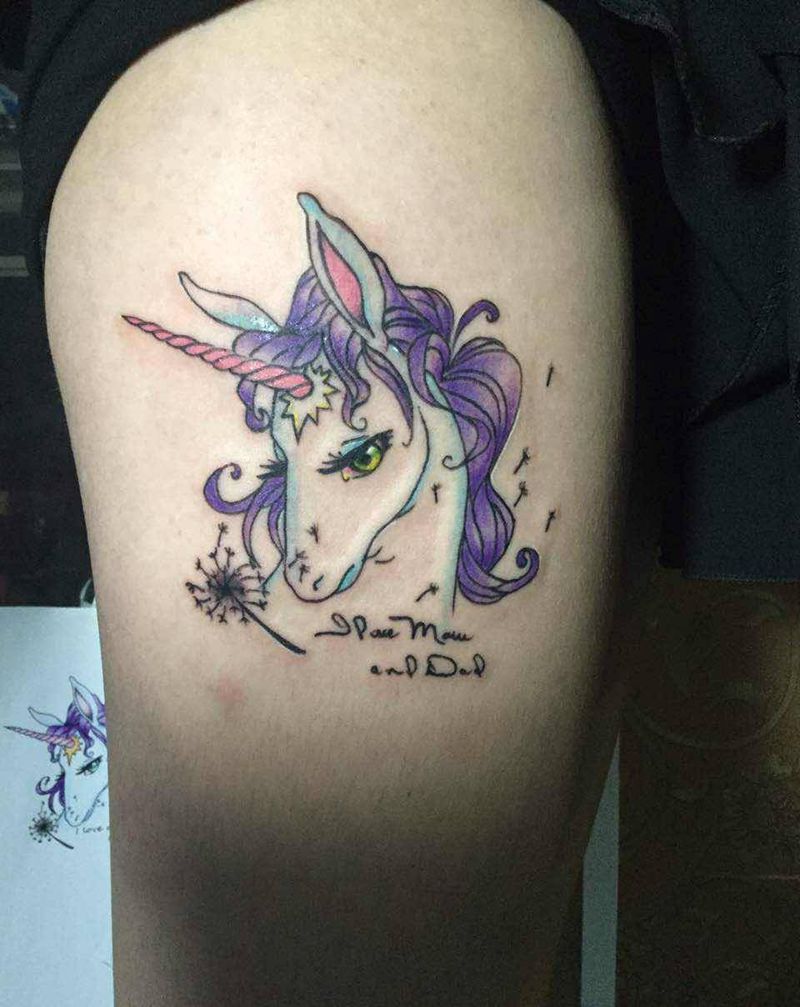 独角兽姐姐纹身图片