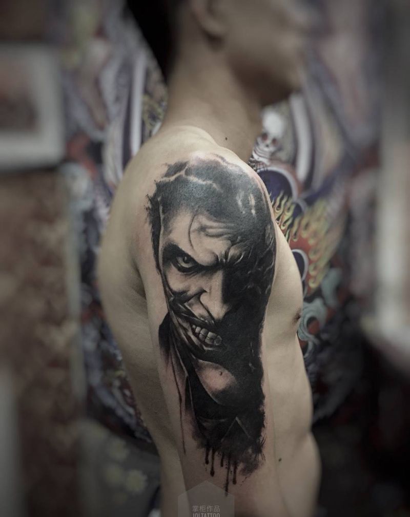 遮盖完成纹身图片_成品手臂手部肖像写实人物纹身图案