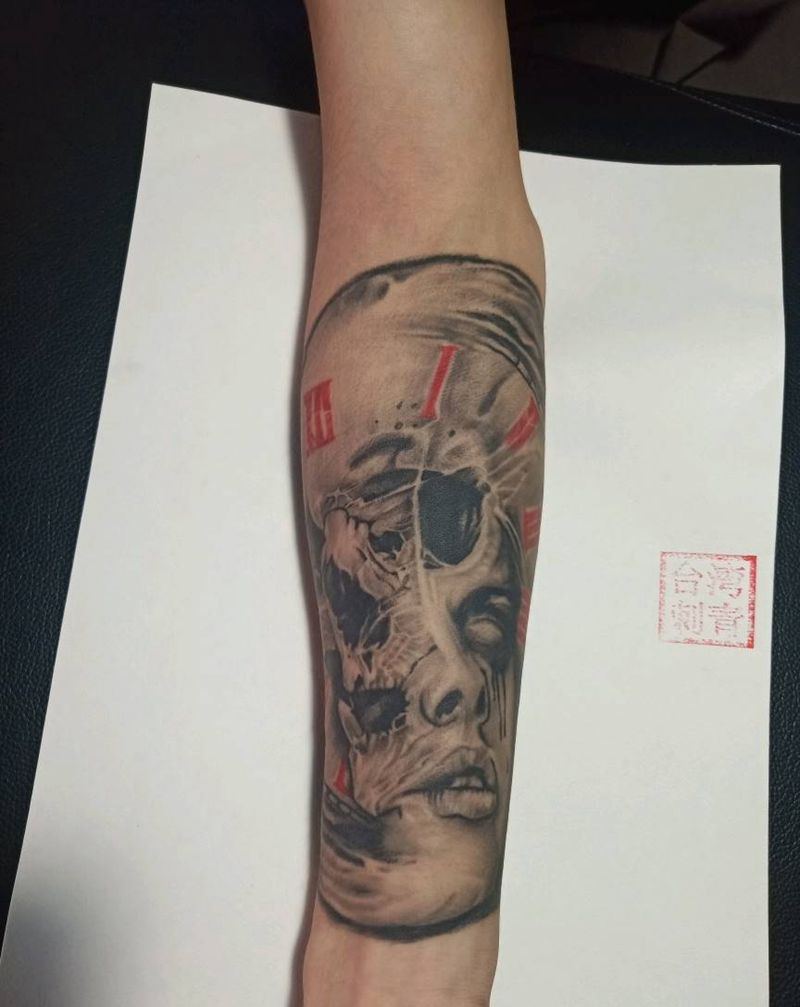 写实 恢复前后纹身图片_手臂欧美写实纹身图案