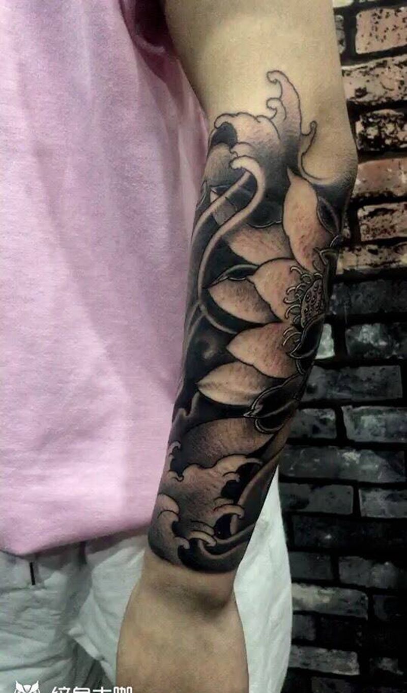 传统莲浪纹身图片