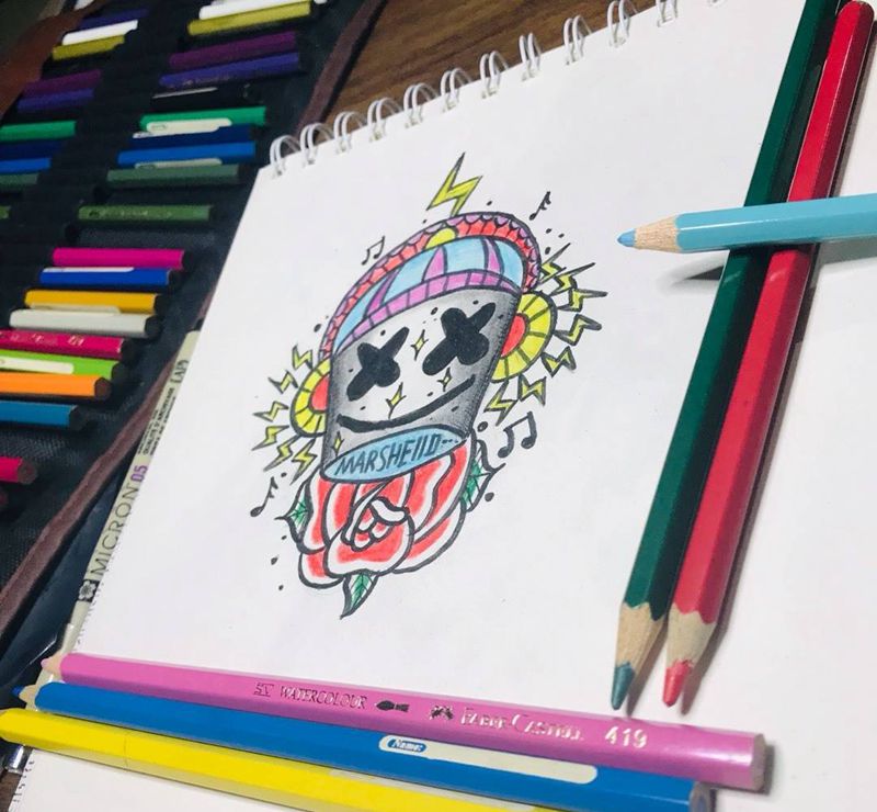 MARSHELLO纹身图片_Old School纹身图案