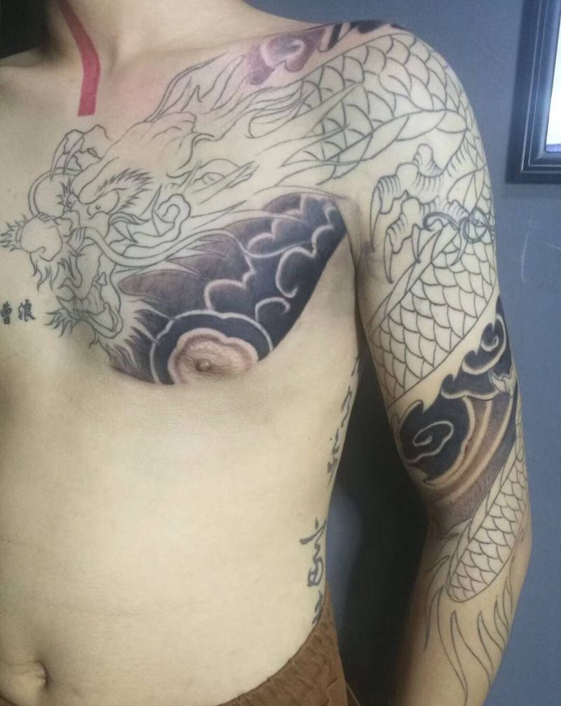 旧图添加，驻店师作品纹身图片