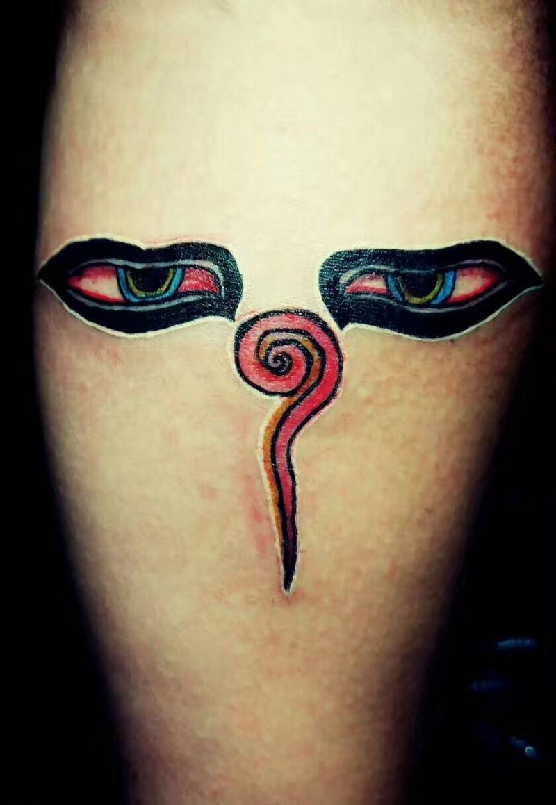 尼泊尔之眼纹身图片