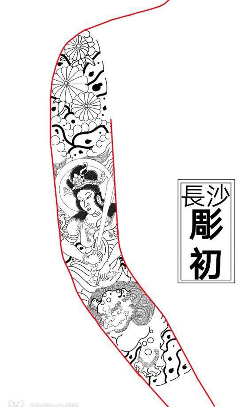 日式纹身图片_手臂老传统纹身图案