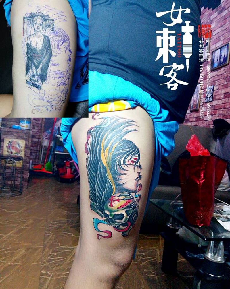 遮盖纹身图片