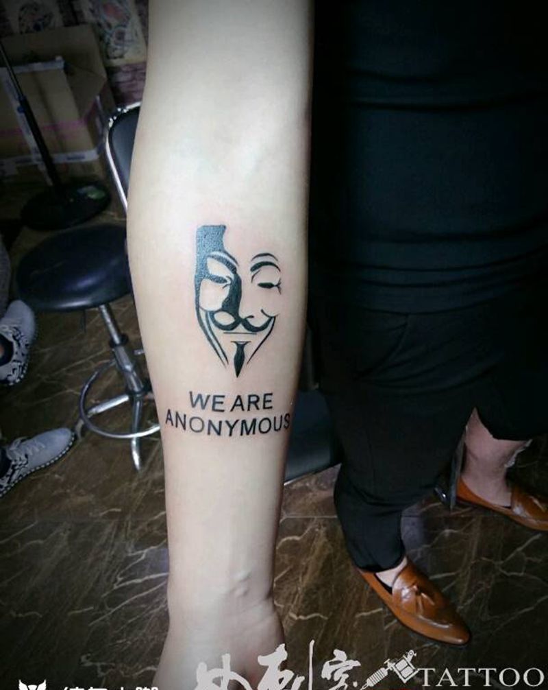 v字仇杀队，我们都是匿名纹身图片