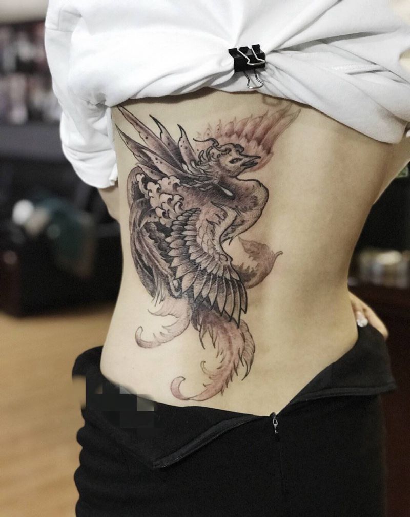 凤凰纹身纹身图片_吉首纹身图案