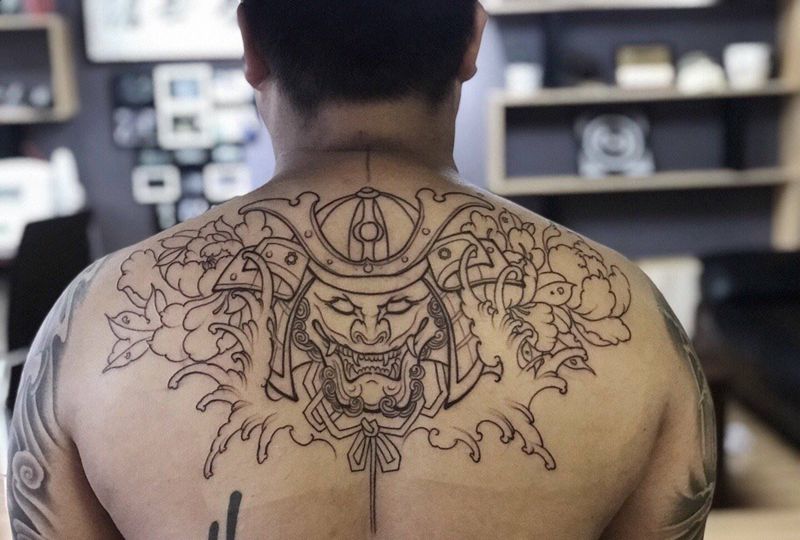 吉首纹身纹身图片_鬼武士纹身图案