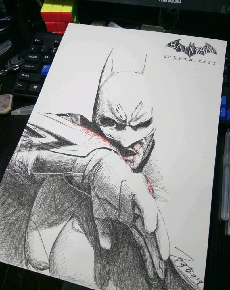 钢笔乱画纹身图片