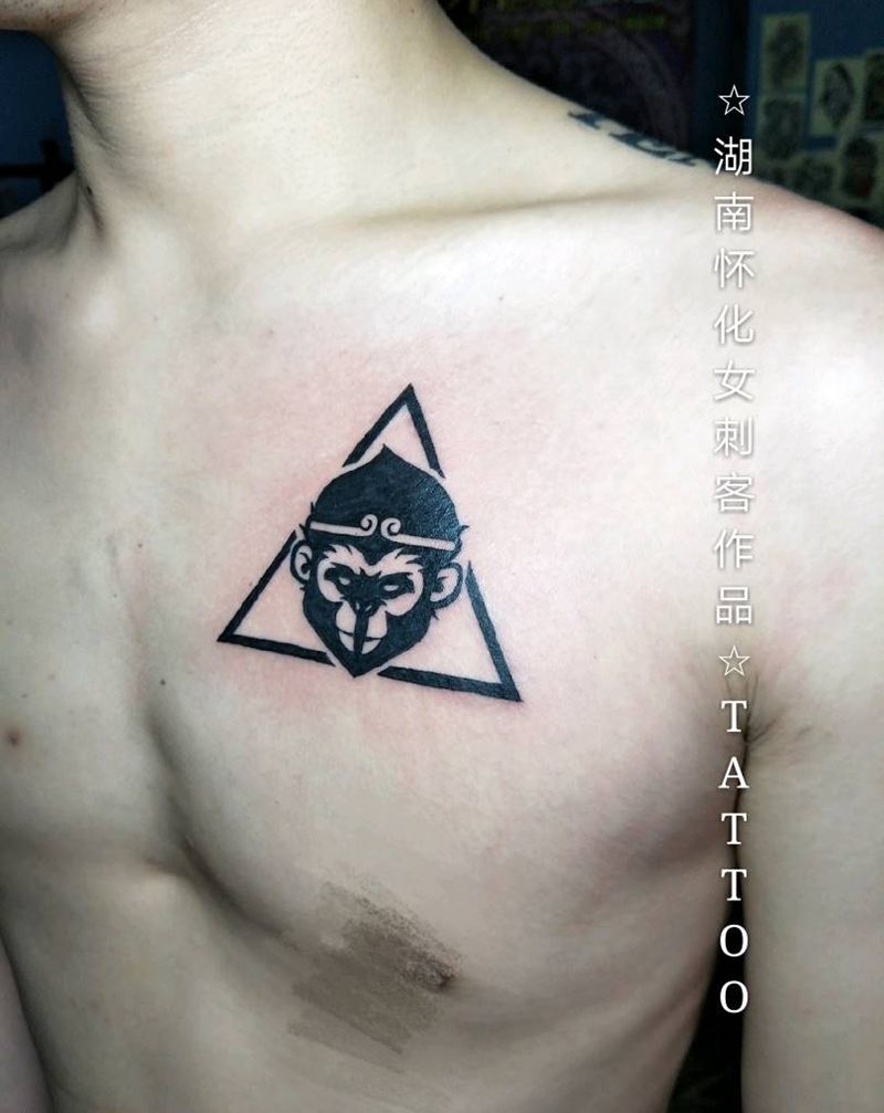生肖纹身图片_几何动物原创纹身图案