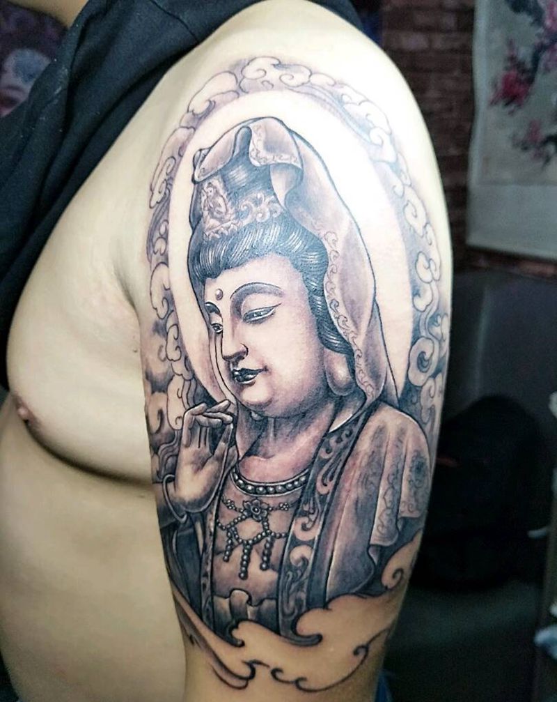 观世音菩萨纹身图片