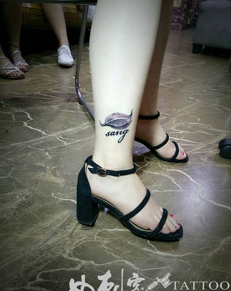 一叶子纹身图片