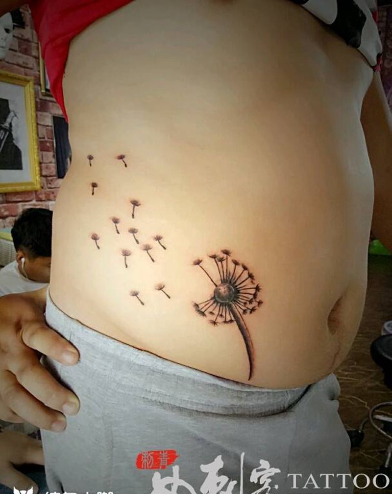 大清新，蒲公英的约定。纹身图片