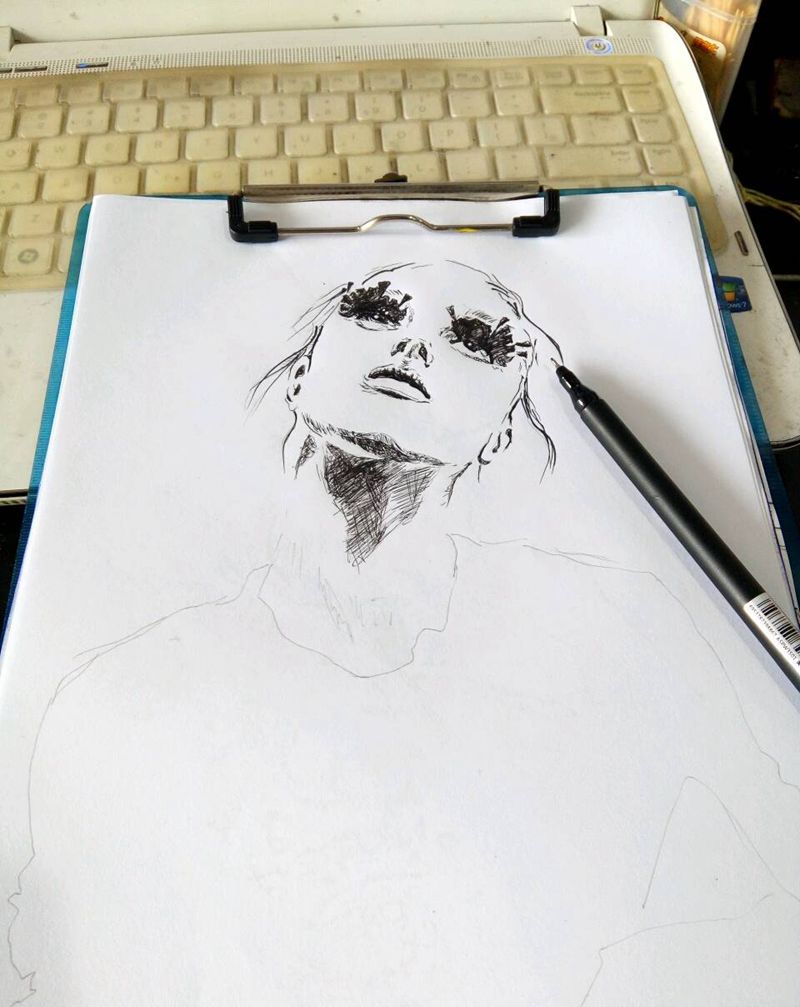 乱画手稿纹身图片