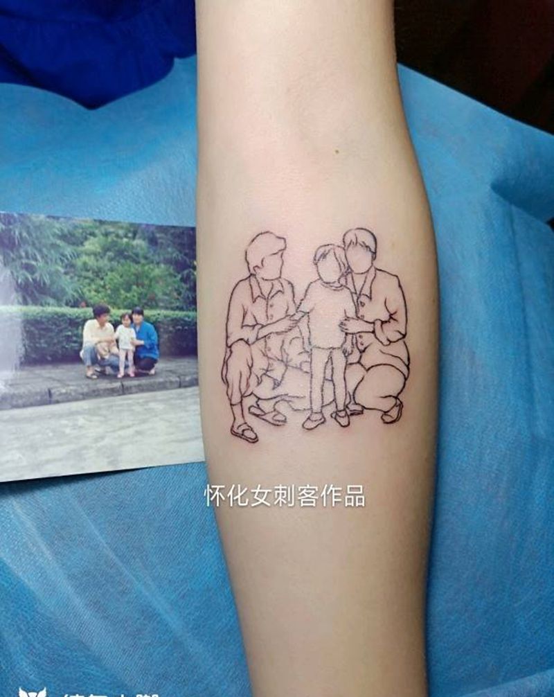 家人纹身图片