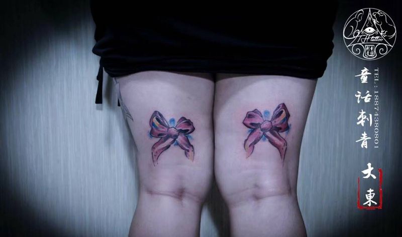 蝴蝶结纹身图片