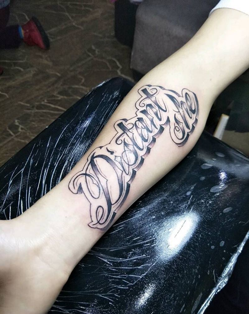 花体英文纹身图片