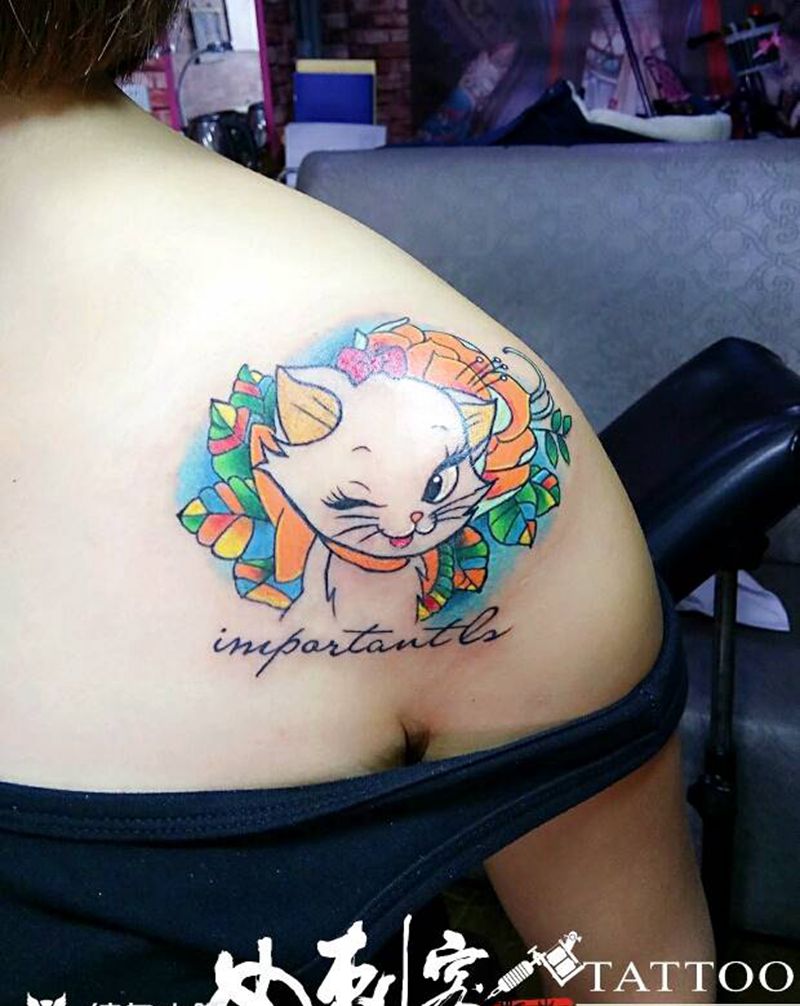 可爱的小猫咪纹身图片