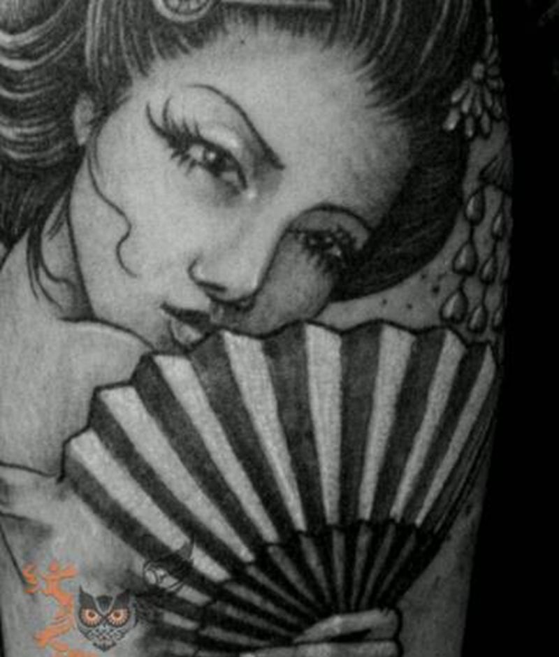 艺妓纹身图片