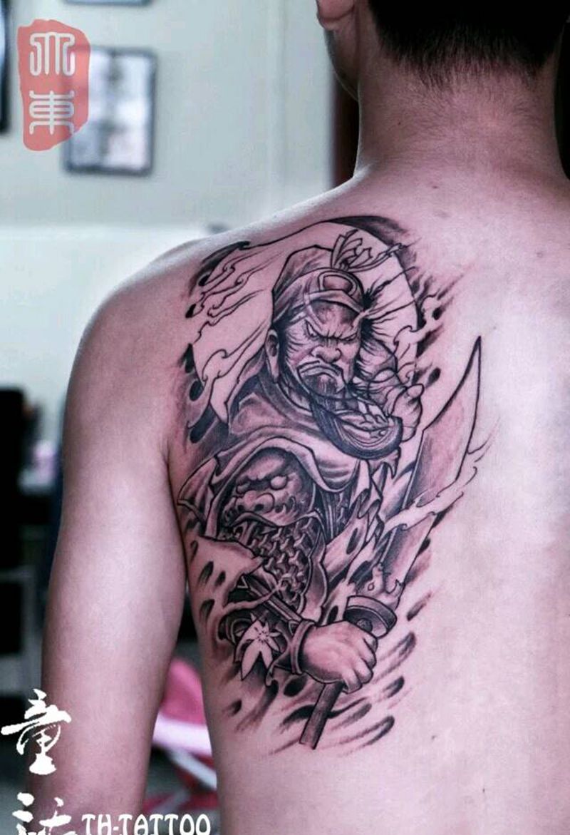 关公纹身图片
