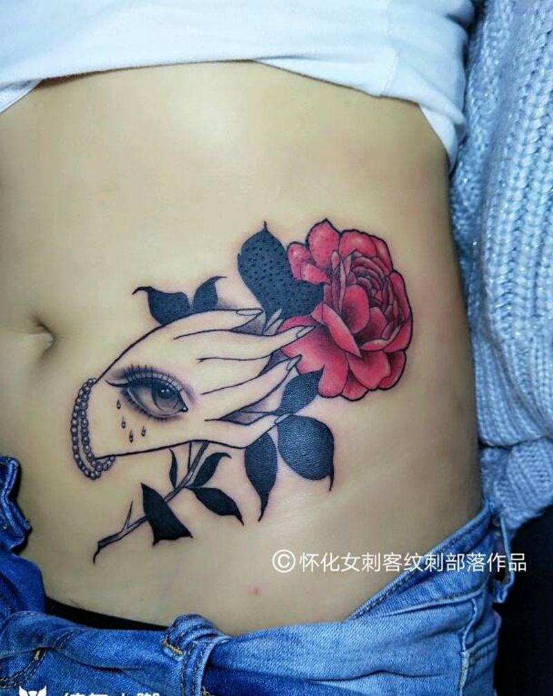 玫瑰纹身图片