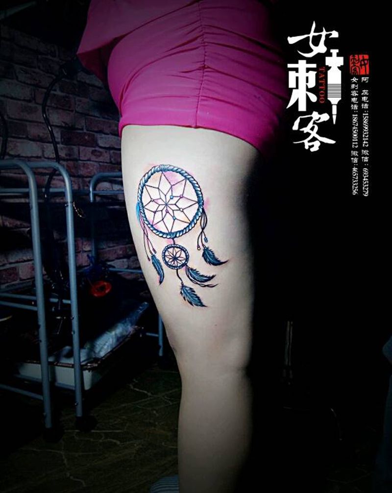 捕梦网纹身图片