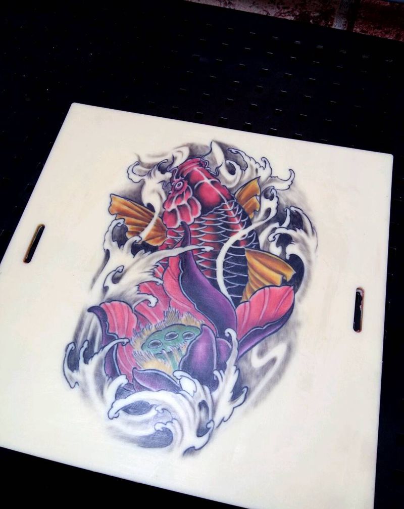 练习，莲莲有鱼纹身图片