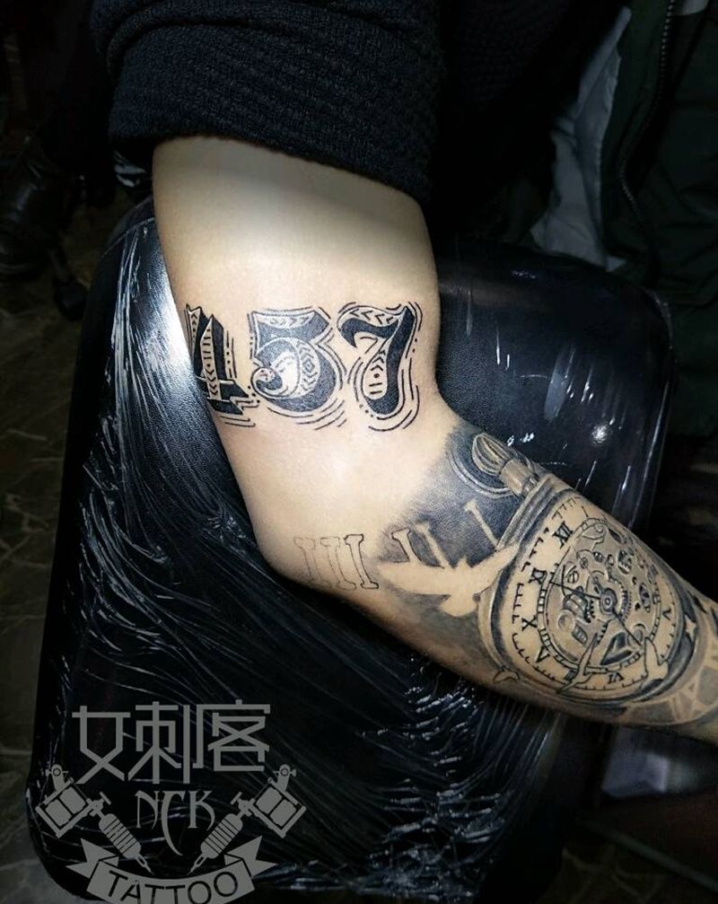 又加一个，快拼完了纹身图片_手臂欧美成品纹身图案