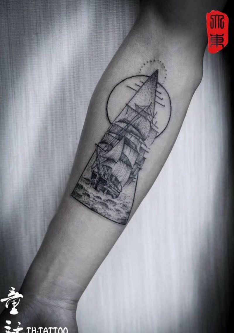 帆船纹身纹身图片