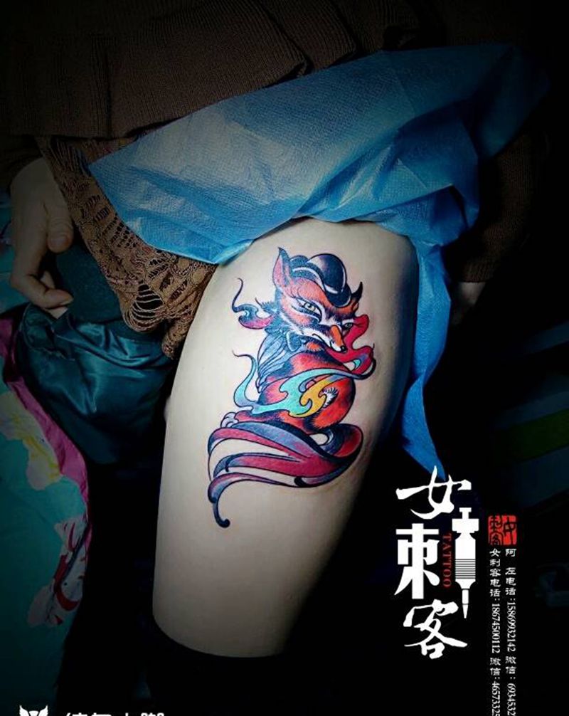 小狐狸纹身图片