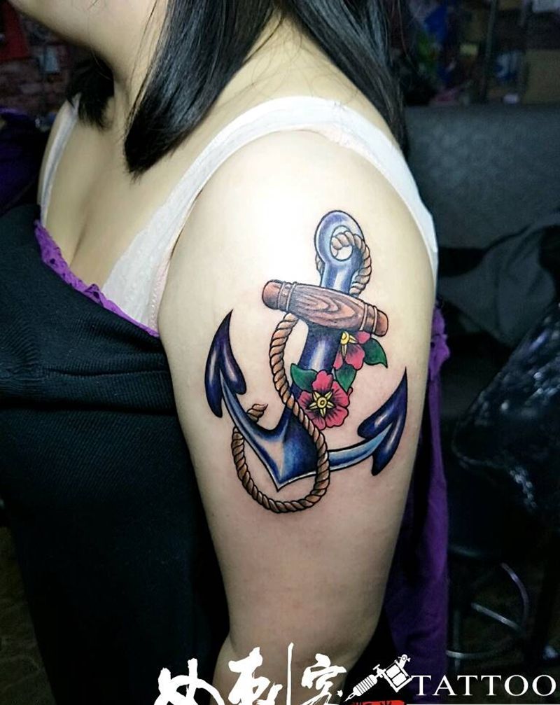 锚纹身图片
