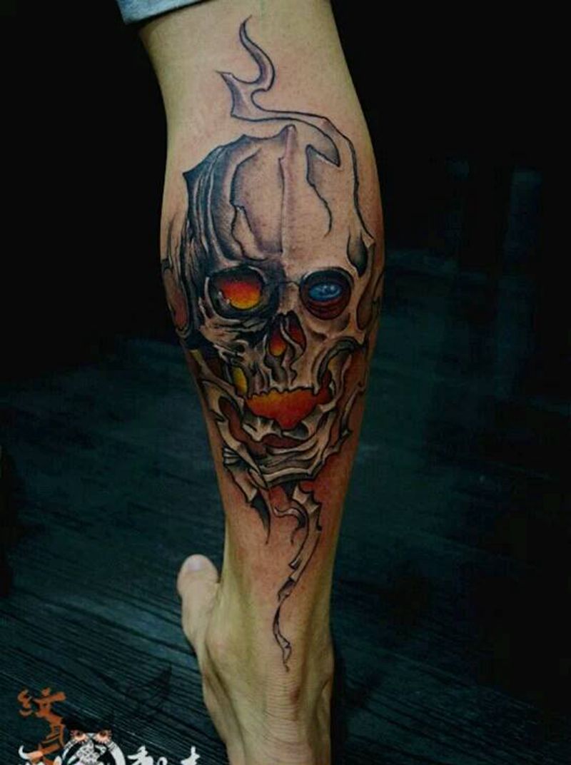 骷髅纹身图片