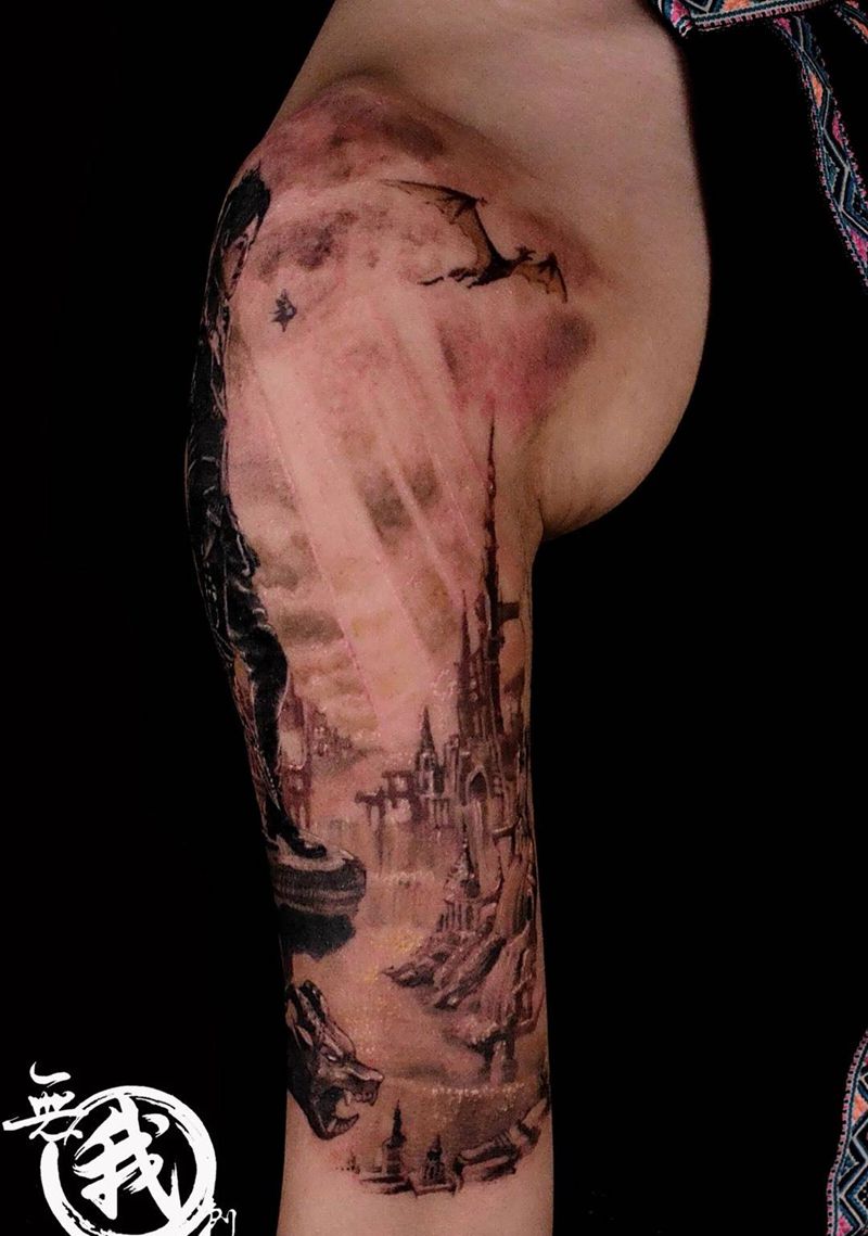 欧美作品纹身图片_成品手稿插画手部手臂欧美肖像写实清新人物纹身图案