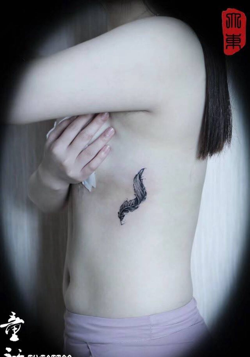 羽毛纹身图片
