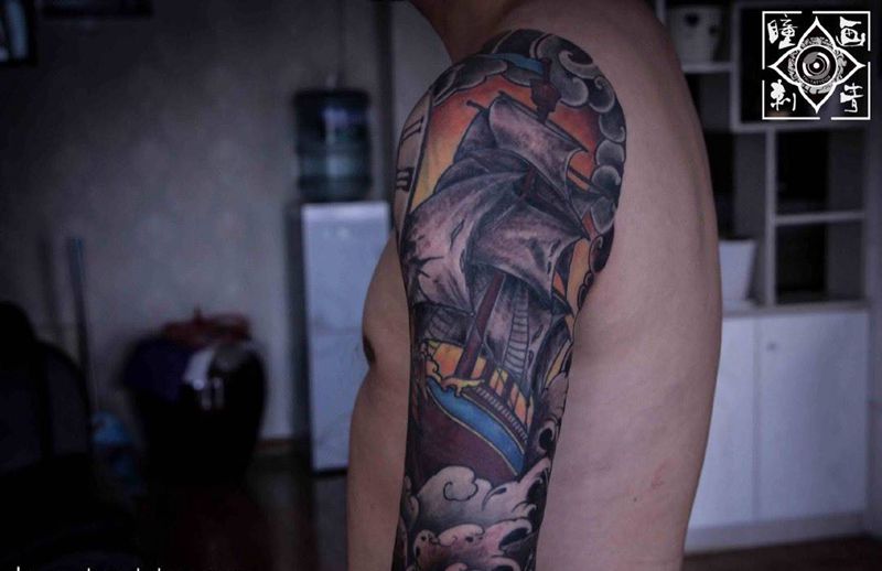 帆船纹身纹身图片