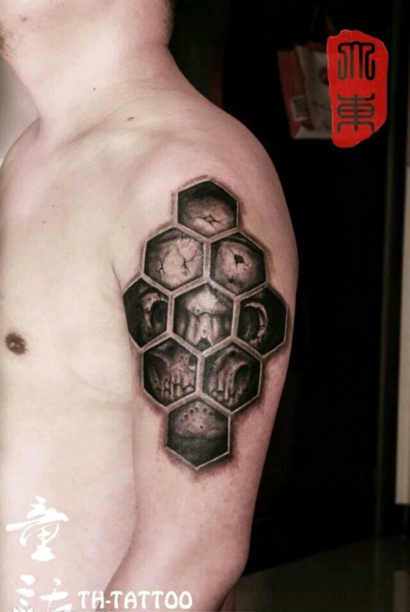 欧美骷髅纹身图片