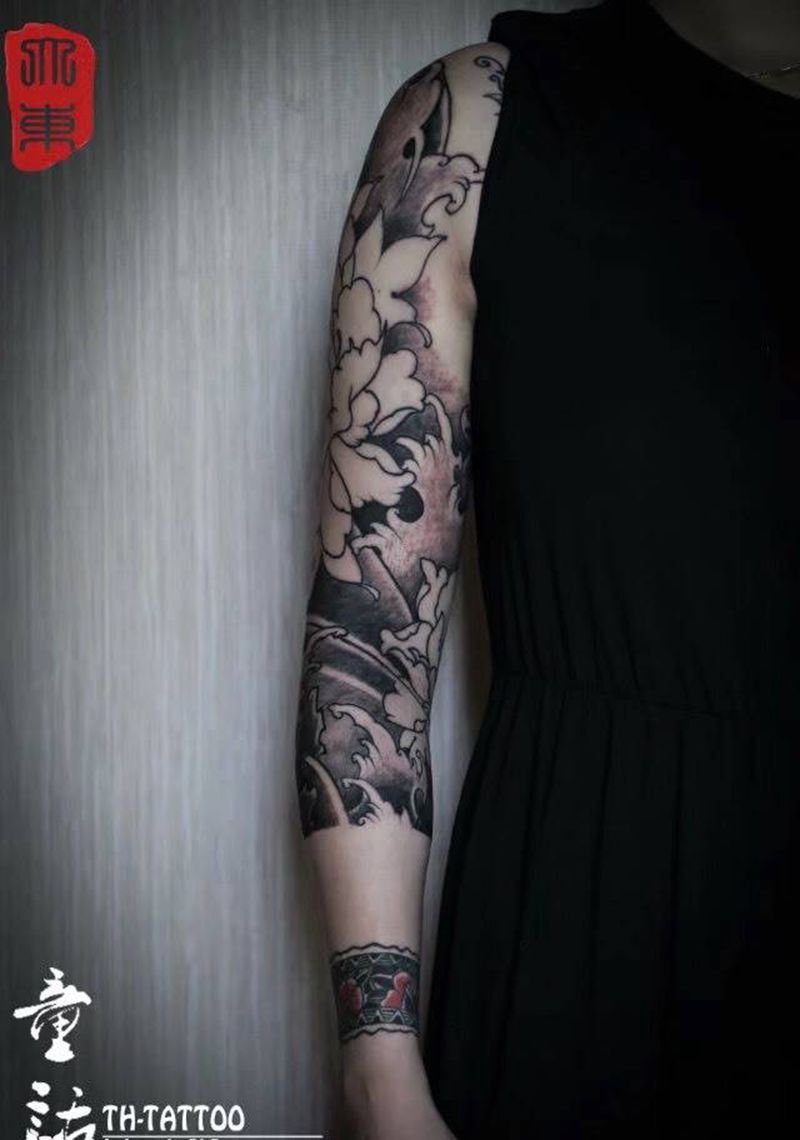 七分花臂未完待续……纹身图片