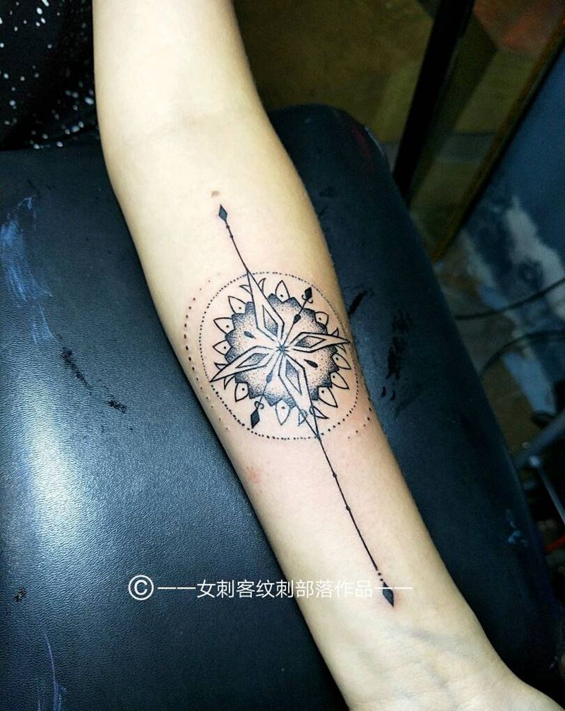 梵花纹身图片_清新图腾宗教纹身图案