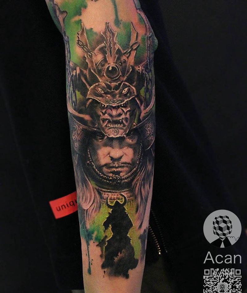 小作纹身图片_成品手臂欧美肖像人物原创纹身图案